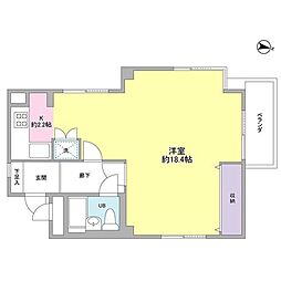 ホメスト池尻 1Kの間取図画像