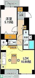 アヴニール北綾瀬 1LDKの間取図画像