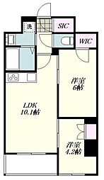 ロイジェント戸越銀座 2LDKの間取図画像