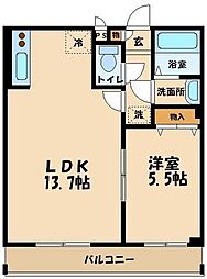 シャルマントミール 1LDKの間取図画像