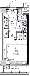 クレイシア両国ルクール 1Kの間取図画像