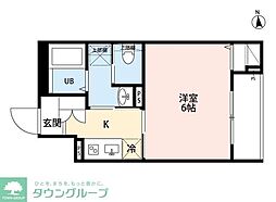足立区六町3丁目アパート 1Kの間取図画像