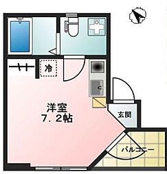 Glanz千石2 ワンルームの間取図画像