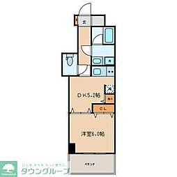 アーバンレックス西新井2 1DKの間取図画像