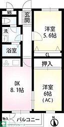 MG.プラザ2 2DKの間取図画像