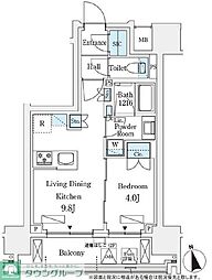 シーズンフラッツ浅草六丁目 1LDKの間取図画像