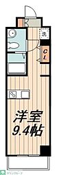 プレール・ドゥーク錦糸公園NORTH ワンルームの間取図画像