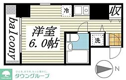 メゾン・ド・ヴィレ住吉 ワンルームの間取図画像
