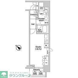 コンフォリア北参道 ワンルームの間取図画像