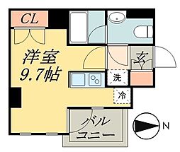 ユリカロゼ東京EAST 1Kの間取図画像