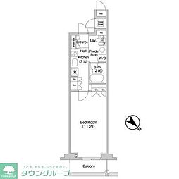 コンフォリア北参道 1Kの間取図画像