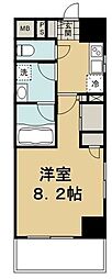 レクレドール豊洲 1Kの間取図画像