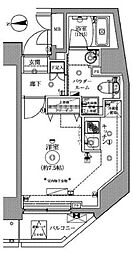 レアライズ浅草4 ワンルームの間取図画像