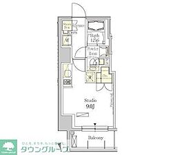 パークアクシス秋葉原イースト ワンルームの間取図画像