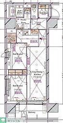 BRANSIESTA浅草蔵前 2LDKの間取図画像