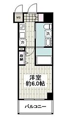 相鉄本線 西横浜駅 徒歩10分の賃貸マンション 1階1Kの間取り