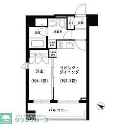 京急本線 戸部駅 徒歩3分の賃貸マンション 4階1DKの間取り