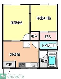 間取図画像 2DK