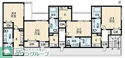 大和市上草柳2丁目アパート 1Kの間取図画像