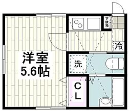 Branch二俣川 1Kの間取図画像