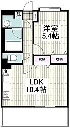 クロノス湘南台 1LDKの間取図画像