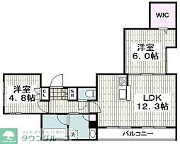 MORECALDO 2LDKの間取図画像