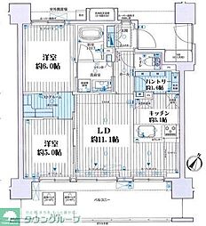 セルアージュ西横浜クリエール 2LDKの間取図画像