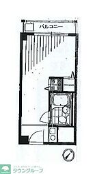パピリオーテ西横浜 ワンルームの間取図画像
