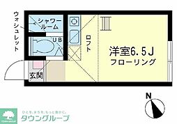 ユナイト天王町アニーレ ワンルームの間取図画像