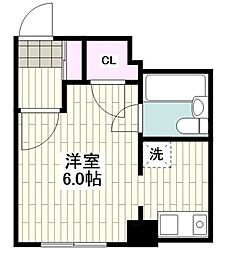 ラフィントール湘南 ワンルームの間取図画像