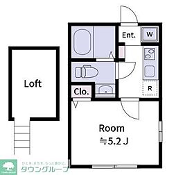 クレストコート希望ヶ丘 1Kの間取図画像