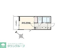 大和市柳橋5丁目アパート 1Kの間取図画像