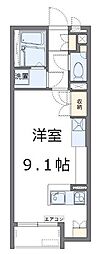 レオネクストなかた 1Kの間取図画像