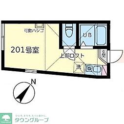アパート ワンルームの間取図画像