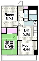 リブステージ横浜 3DKの間取図画像