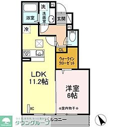 ウェストグランツ3 1LDKの間取図画像