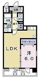 ル・コンフォール 1LDKの間取図画像