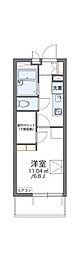 レオパレスイーリスコート 1Kの間取図画像