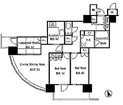 クリオレジダンスタワー横濱鶴ケ峰 3LDKの間取図画像
