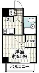 クリオ鶴ヶ峰壱番館 1Kの間取図画像