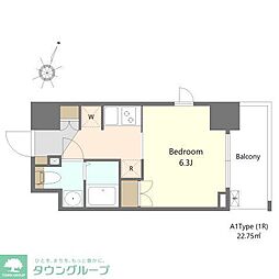 レジデンス鶴間駅前 1Kの間取図画像
