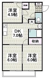 ビラ・デリリオA 3DKの間取図画像