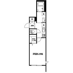 グランシャリオ 1Kの間取図画像