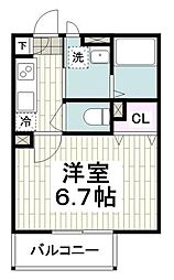 フィロス東希望が丘 1Kの間取図画像