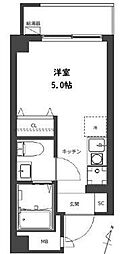 吉野町RESIDENCE 1階ワンルームの間取り