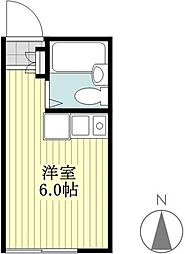 KAINOS弘明寺 1階ワンルームの間取り