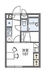 横浜市営地下鉄ブルーライン 上永谷駅 徒歩21分の賃貸アパート 2階1Kの間取り