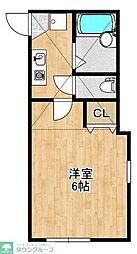 京急本線 県立大学駅 徒歩5分の賃貸アパート 1階1Kの間取り