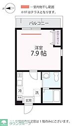 JR京浜東北・根岸線 新杉田駅 徒歩15分の賃貸アパート 3階1Kの間取り