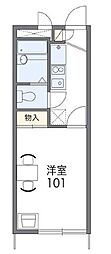 京急本線 上大岡駅 徒歩7分の賃貸アパート 1階1Kの間取り